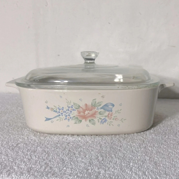 Vintage Corningware Symphony Casserole Dish With Clear Lid A-2-B 2L - Picture 5 of 13